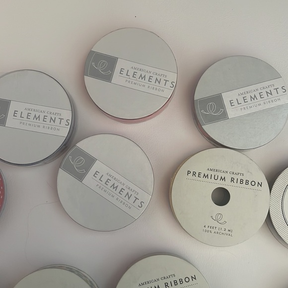 13 Ribbon Rolls American Crafts Elements & Premium New Crafts Gift Wrap Home - Picture 6 of 8